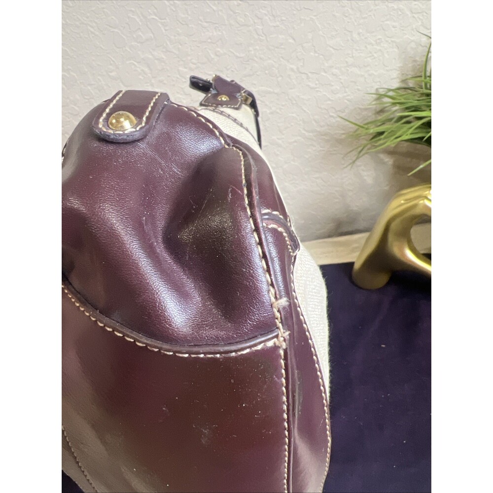 Etienne Aigner Vintage Classic Minimalist Brown And Beige Handbag Purse - Picture 6 of 15